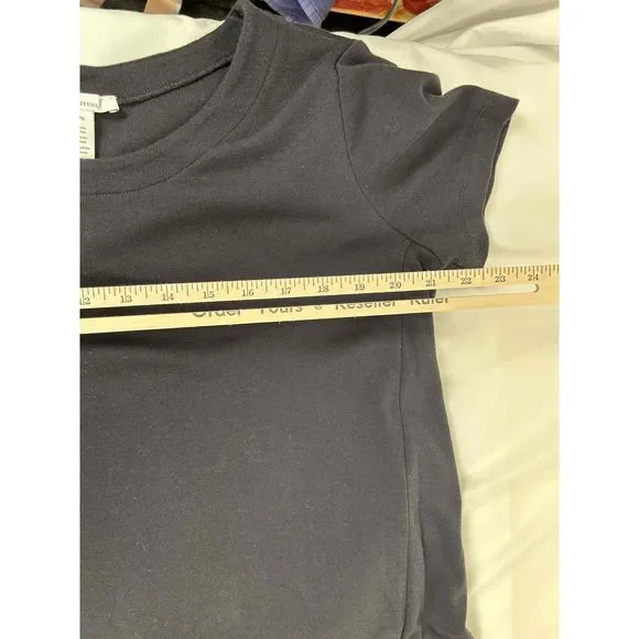 Daily Ritual Womens Black Short Sleeve Round Neck Lace Hem Dress Size 1X 41L 21B - Picture 7 of 7